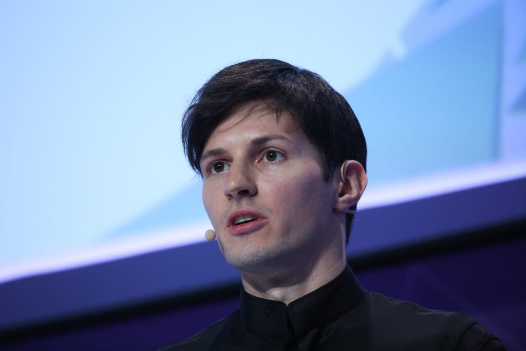 Pavel Durov, giám đốc điều hành của Telegram, phát biểu trong một phiên họp chính tại Đại hội Di động Thế giới ở Barcelona, Tây Ban Nha, vào thứ Ba, ngày 23 tháng 2 năm 2016.