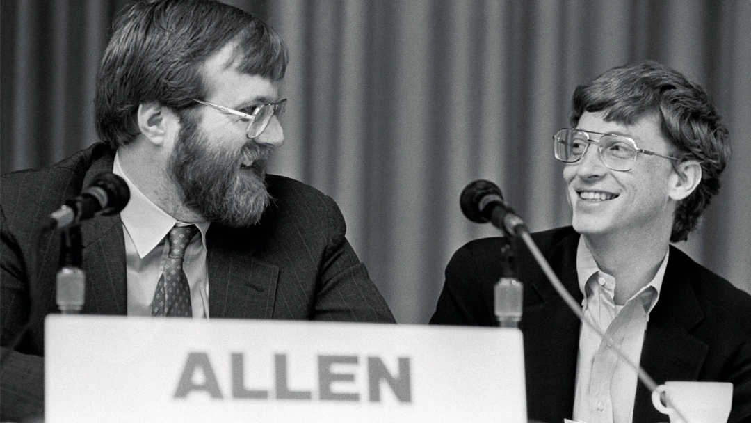 Paul Allen (left) and Bill gates, co-founders of Microsoft. Photo: Getty Images