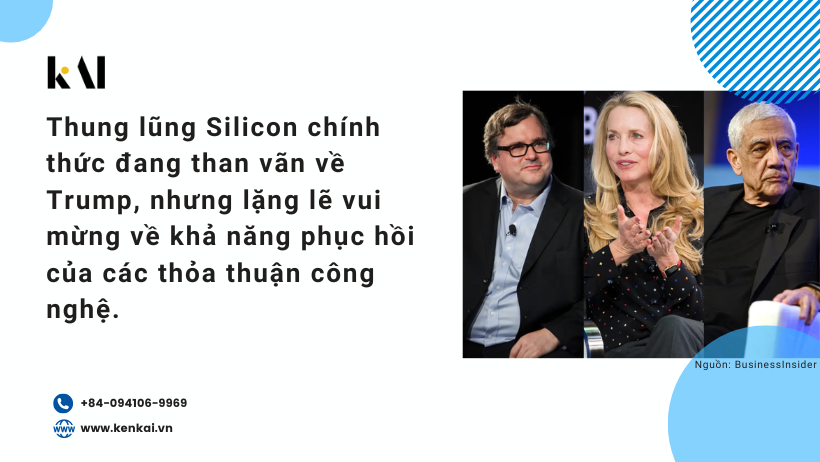 Thung lũng Silicon chính thức đang than vãn về Trump, nhưng lặng lẽ vui mừng về khả năng phục hồi của các thỏa thuận công nghệ.