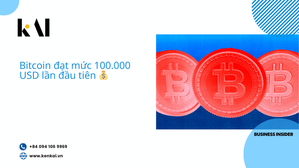 Bitcoin đạt mức 100.000 USD lần đầu tiên